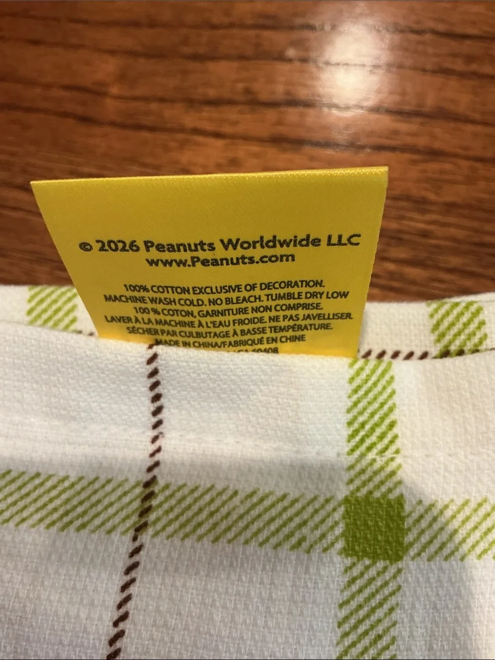 Peanuts x Rae Dunn “flannel and football” Kitchen Towels - Set of 2
